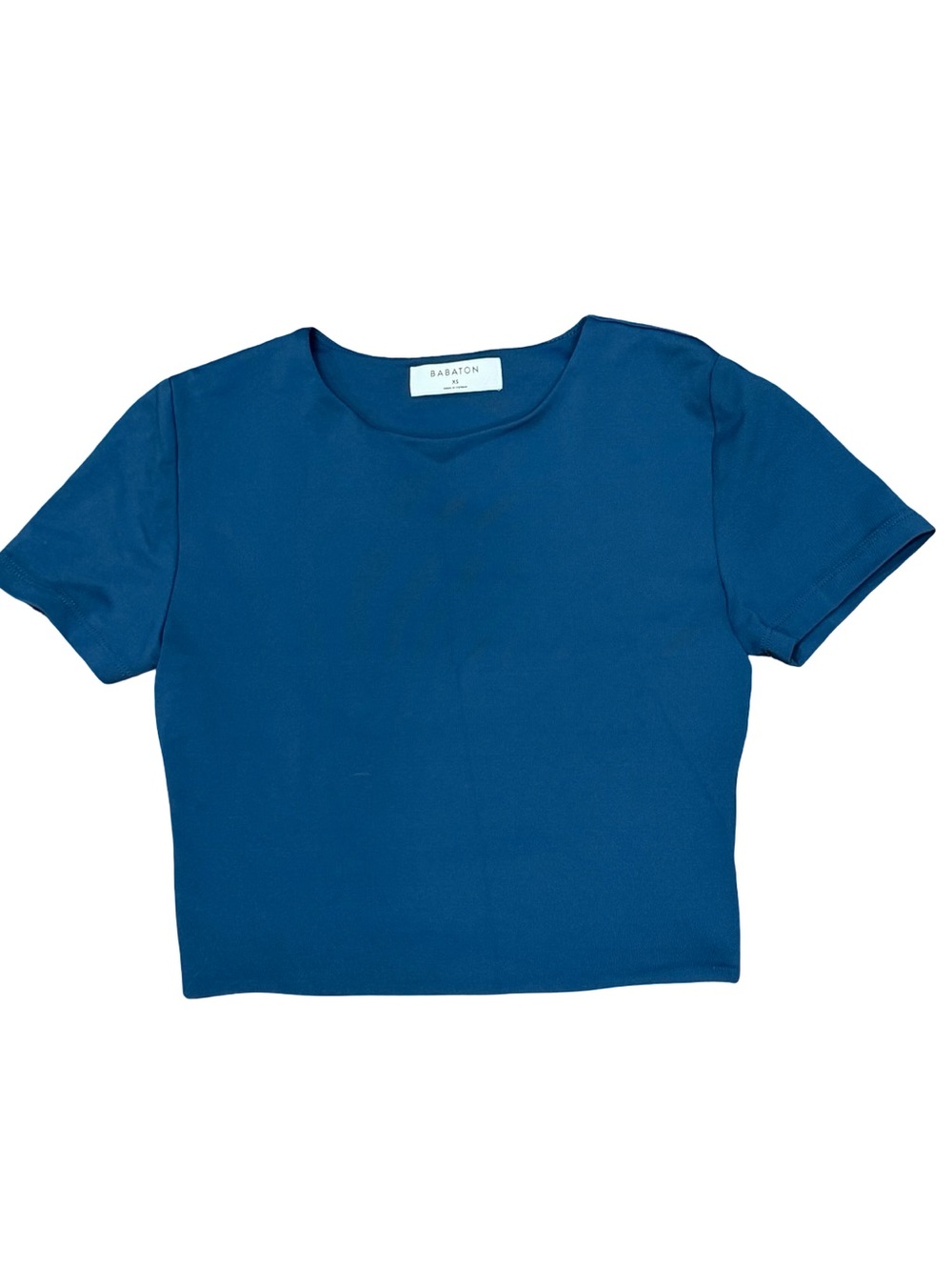 ✨ Aritzia Babaton Contour Crew Cropped T-Shirt Dark‎ Blue Size XS